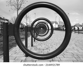 Bicycle Rack Abstract Art Public Space