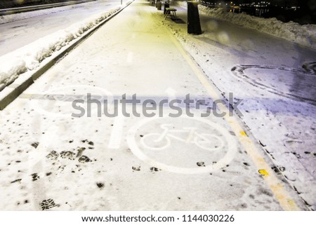 Similar – Image, Stock Photo winter Winter Weather Town