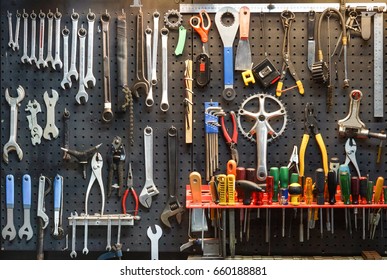 Bicycle tools background / Equipment for bicycle shop - Powered by Shutterstock