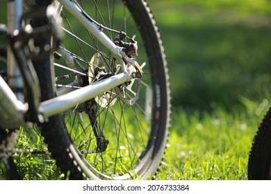 Bicycle Wheel Close Up. Cycling. Active Lifestyle.