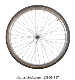 Bicycle Wheel Isolated On White Background