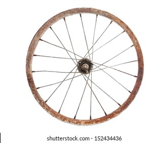 old bicycle wheel