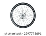 Bicycle wheel isolated over white background