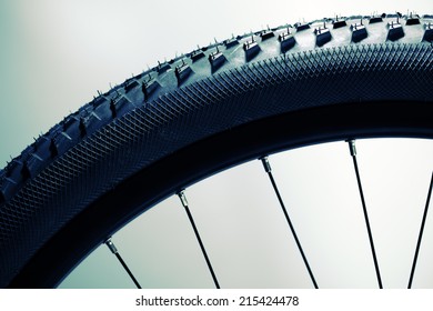 Bicycle Wheel And Tire Close Up Abstract