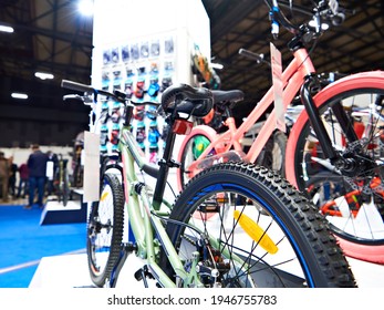 Bicycles In A Sporting Goods Store