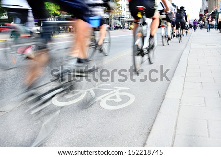 Bicyclists in traffic