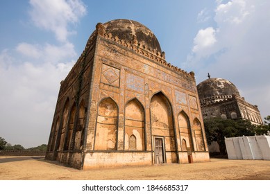 Bidar, Karnataka, India/December 9, 2018: The Bahmani Tombs, The Tomb Of Allaudin Ahmad Shah II Of The Bahmani Dynasty At Ashtoor. 