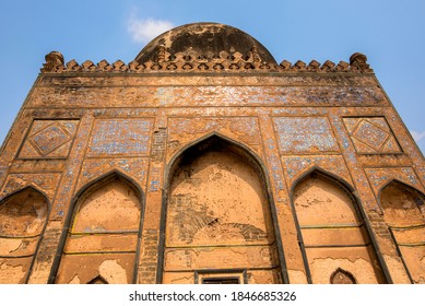 Bidar, Karnataka, India/December 9, 2018: The Bahmani Tombs, The Tomb Of Allaudin Ahmad Shah II Of The Bahmani Dynasty At Ashtoor. 