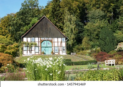 Bielefeld Halftimbered House Botanic Garden North Stock Photo