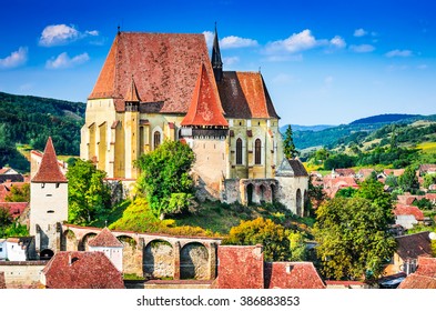 Biertan, Transylvania. Touristic Saxon Village With Fortified Church In Romania