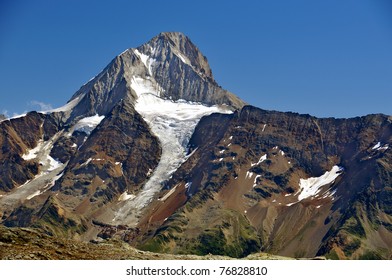 The Bietschhorn (3934m) A High And Isolated Mountain In The Jungfrau - Aletsch UNESCO Protected Area, Swiss Alps