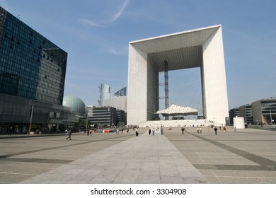 The big arch of La Defense in Paris