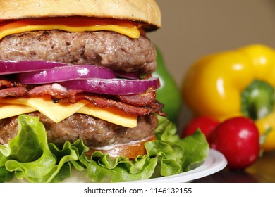 Big Bacon Burger Stock Photo 1146132155 | Shutterstock