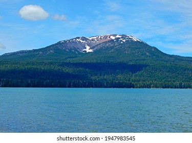 Big Bailey - A View Looking West Across Diamond Lake Toward Mt. Bailey - Cascade Range - OR