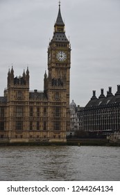 Big Bang In London In Front Of Cloudy Sky