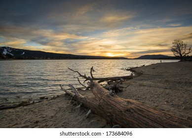 Big Bear Lake, CA. Sunset.