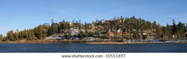 Big Bear Lake California Panoramic View Stock Photo Edit Now