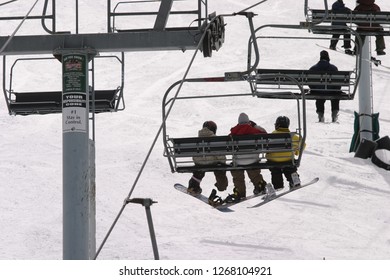 Big Bear Mountain, CA/USA Circa-December 2005. Big Bear Ski Resort Hosts Guest For Skiing And Snow Boarding Season.