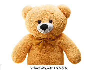 Big Bear Soft Toy Isolated On White Background