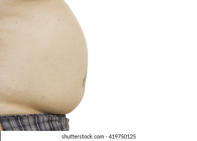 Big Belly Men On White Background Stock Photo 419750125 | Shutterstock