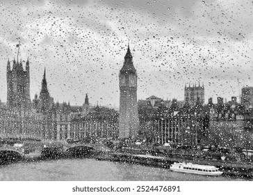 Big ben in british typical rainy day - Powered by Shutterstock