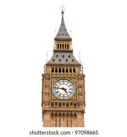 Big Ben, Isolated On White