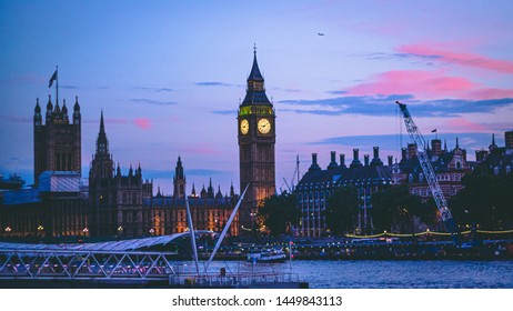 Big Ben London Westminster River Thames at Night