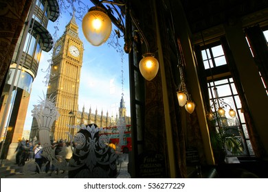 Big Ben From A Pub, London