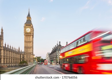 Big Ben And Red Double-Decker Bus