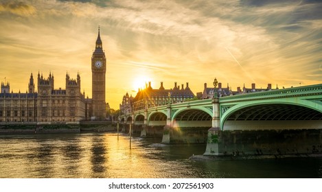 Big Ben at sunset in London. England - Shutterstock ID 2072561903