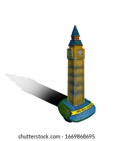 Big Ben Tower Model Souvenir From London, UK. The Popular Tower In London.