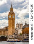 Big Ben tower and Westminster Abbey, London, United Kingdom