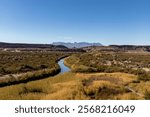 Big Bend National Park Rio Grande overlook and Chisos mountains