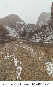 Big Bend Viewpoint In Zion National Park After Snow Storm