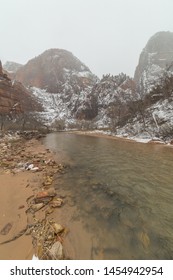 Big Bend Viewpoint In Zion National Park After Snow Storm