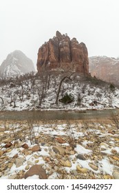 Big Bend Viewpoint In Zion National Park After Snow Storm