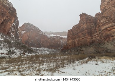 Big Bend Viewpoint In Zion National Park After Snow Storm