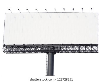 big billboard isolated on white background, put your text here
