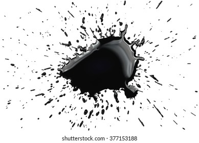 Big Black Ink Splatter