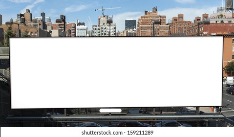 Big Blank Billboard In New York City