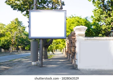 Big Blank Billboard For Outdoor Advertising Poster On The Road