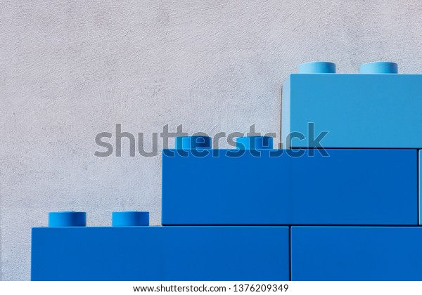 big blue building blocks