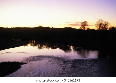 Big Blue River At Dusk