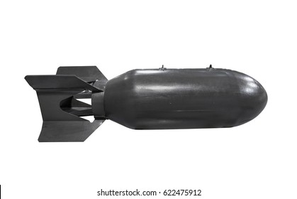 Big bomb isolated on white background with clipping path