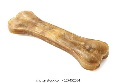 Big Bone For A Dog Isolated  Over White