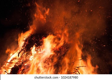 Big Bonfire Pyre Blaze Flames