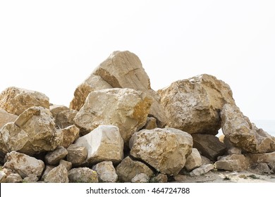 big rocks in a pile