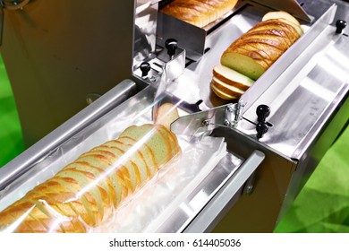 Big Bread Cutting Machine Closeup