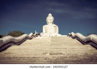 Big Buddha Phuket In Cloudy Day