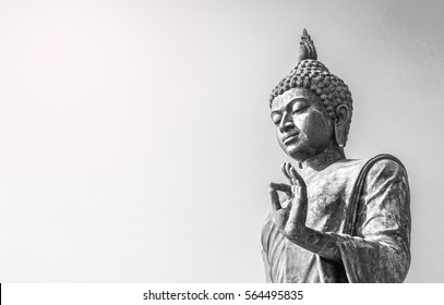 Big buddha statue  at phutthaMonthon background